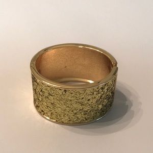Gold tone Cuff Bracelet w gold glitter- Macy’s